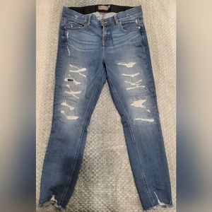 TORRID 14R distressed, blue jean